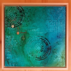 Technique mixte sur toile 30 x 30  encadré CHF 290.00